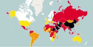 RSF's World Press Freedom Index 2015 map