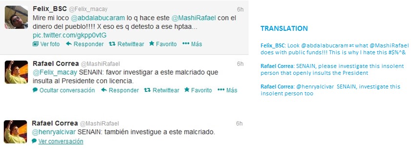 Tweets by Rafael Correa